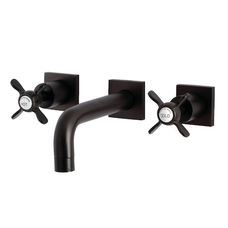 Kingston Brass KS6125BEX Two-Handle Wall Mount Bathroom Faucet, Oil Rubbed Bronze KS6125BEX